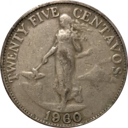 Филиппины 25 сентаво 1960 год