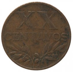 Португалия 20 сентаво 1956 год