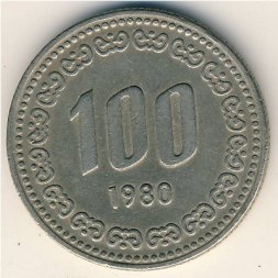 Южная Корея 100 вон 1980 год