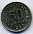 Аргентина 50 сентаво 1952 год