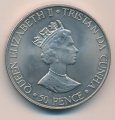 Тристан-да-Кунья 50 пенсов 2000 год - 50 лет со дня рождения Принцессы Анны