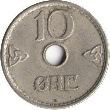 Норвегия 10 эре 1940 год - Король Хокон VII
