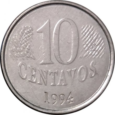 Бразилия 10 сентаво 1994 год - Фигура Республики