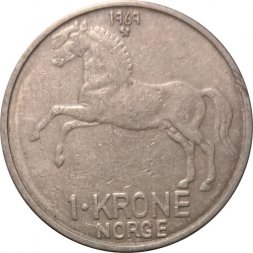 Норвегия 1 крона 1969 год
