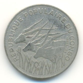 Конго 100 франков 1982 год