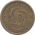 Германия 10 пфеннигов 1924 год (A)