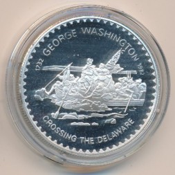 Монета Лесото 10 малоти 1982 год - Вашингтон. Пересечение Делавэра