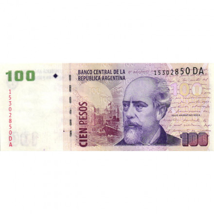 Аргентина 100 песо 2003 год - Хулио Аргентино Рока - UNC