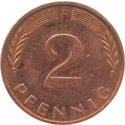 ФРГ 2 пфеннига 1995 год (A)