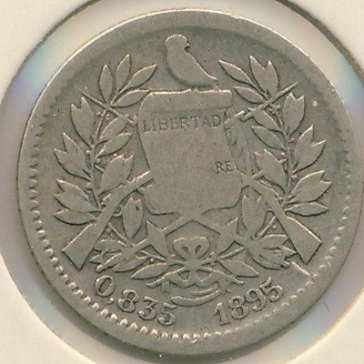 Гватемала 1/2 реала 1895 год