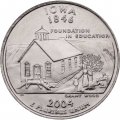 США 25 центов 2004 год - Штат Айова (D)
