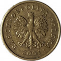 Польша 2 гроша 2001 год