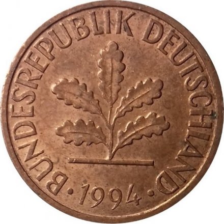 ФРГ 1 пфенниг 1994 год (J)