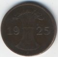 Веймарская республика 1 рентенпфенниг 1925 год (A)