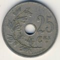 Бельгия 25 сантимов 1908 год BELGIQUE
