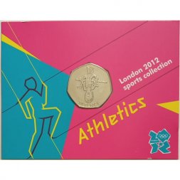 Великобритания 50 пенсов 2011 год - XXX летние Олимпийские Игры, Лондон 2012. Лёгкая атлетика (блистер)