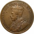 Канада 1 цент 1916 год - Король Георг V