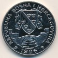 Босния и Герцеговина 500 динаров 1996 год - Большой крохаль