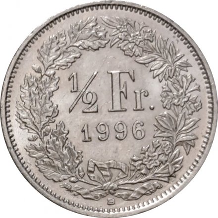 Швейцария 1/2 франка 1996 год