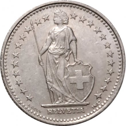 Швейцария 1/2 франка 1996 год