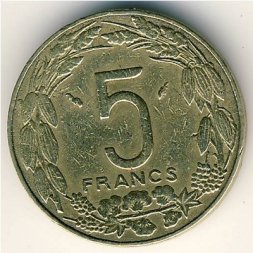 Центральная Африка 5 франков 1975 год