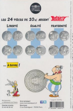 Франция 10 евро 2015 год - Астерикс и Обеликс - FRATERNITE, бретонцы