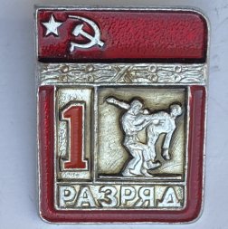 Значок. 1 разряд СССР. Борьба каратэ
