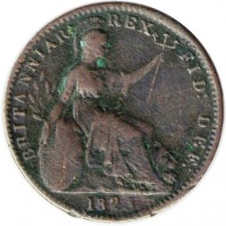 Великобритания 1 фартинг 1823 год