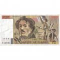 Франция 100 франков 1985 год - след от степлера - VF