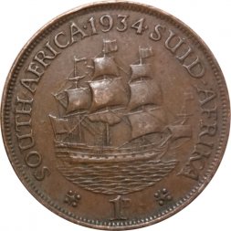 ЮАР 1 пенни 1934 год