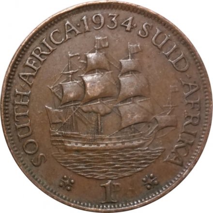 ЮАР 1 пенни 1934 год
