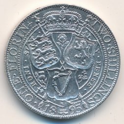 Великобритания 2 шиллинга (1 флорин) 1895 год