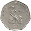 Великобритания 50 новых пенсов 1969 год