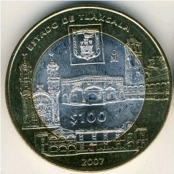 Мексика 100 песо 2007 год