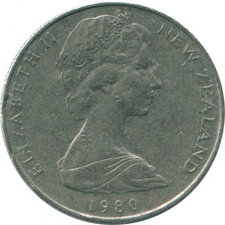 Новая Зеландия 5 центов 1980 год - Гаттерия