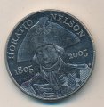 Великобритания 5 фунтов 2005 год - 200 лет со дня смерти Горацио Нельсона