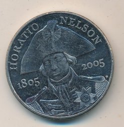 Великобритания 5 фунтов 2005 год - 200 лет со дня смерти Горацио Нельсона