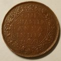 Британская Индия 1/4 анны 1939 год - Отметка монетного двора над &quot;ONE&quot;: &quot;•&quot; - Бомбей