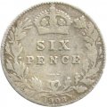 Великобритания 6 пенсов 1908 год