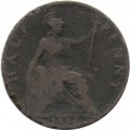 Великобритания 1/2 пенни 1896 год - F