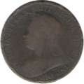 Великобритания 1/2 пенни 1896 год - F