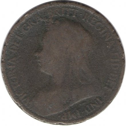 Великобритания 1/2 пенни 1896 год - F