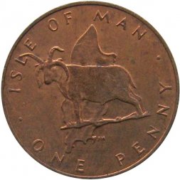 Остров Мэн 1 пенни 1977 год
