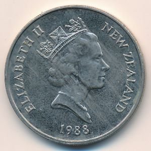 Новая Зеландия 20 центов 1988 год - Киви