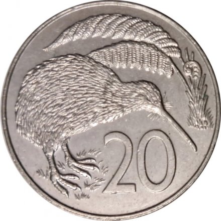 Новая Зеландия 20 центов 1988 год - Киви