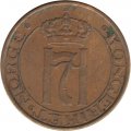 Норвегия 5 эре 1936 год - Король Хокон VII