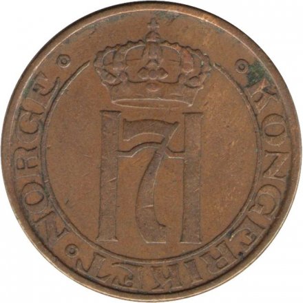 Норвегия 5 эре 1936 год - Король Хокон VII