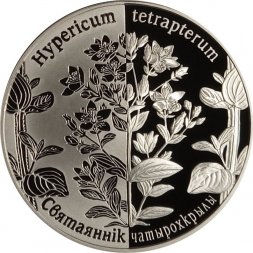 Беларусь 1 рубль 2014 год - Зверобой четырехкрылый