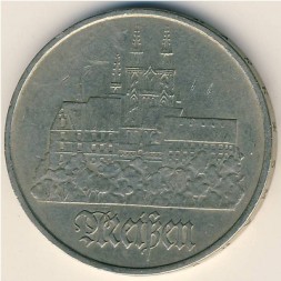 ГДР 5 марок 1972 год - Город Мейсен. Замок Альбрехтсбург