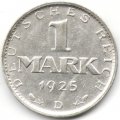 Веймарская республика 1 марка 1925 год (D)